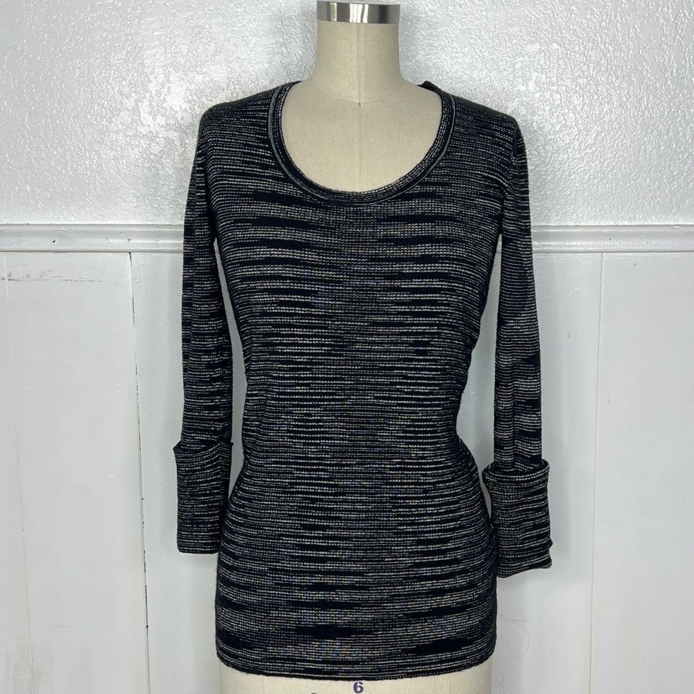 Missoni black knit 🧶 round scoop neck sweater 8